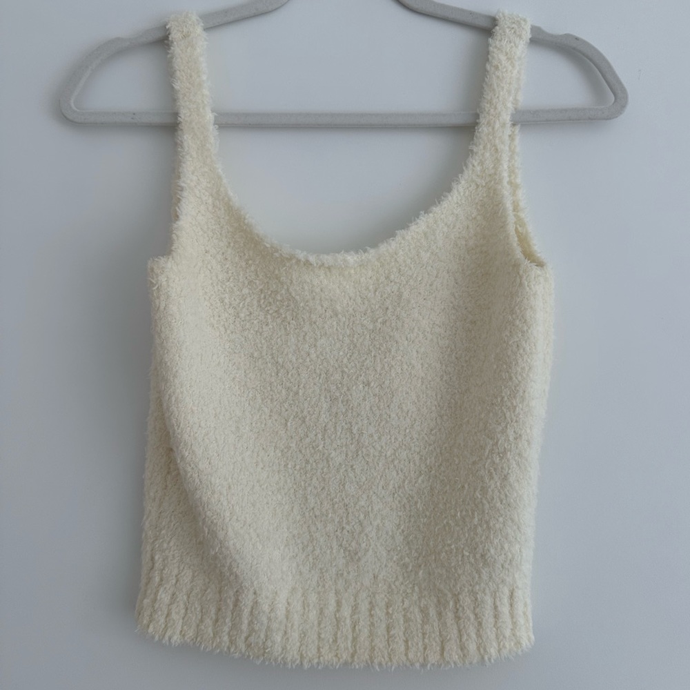 Cream Skims cozy knit boucle tank, dusk
